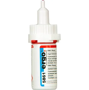 Průmyslové lepidlo Ergo 5861 - 20 g vteřinové lepidlo pro porézní materiály