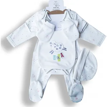 Kojenecká souprava Bebe bonito Kojenecký komplet porodnice s ovečkou 5 dílný Velikost: 56