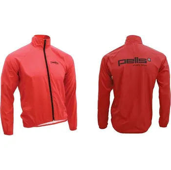 Cyklistická bunda Větrovka Pells Anorak červená, S