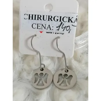 Náušnice Naušnice z chirur.oceli s andělem