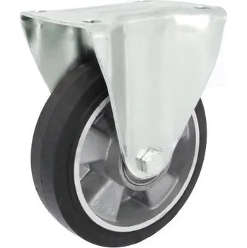 Pojezdové kolečko Pryžové kolo 200 mm pevná vidlice s deskou