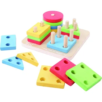 Dřevěná hračka Barvy a tvary-nasazovací hra