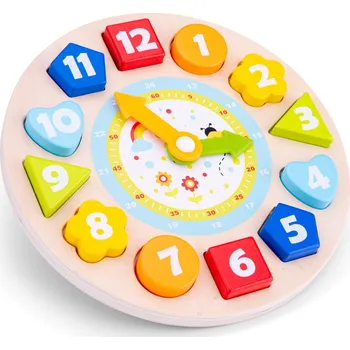 Dřevěná hračka Woet by New Classic Toys New Classic Toys Dřevěné vkládací hodiny 18252