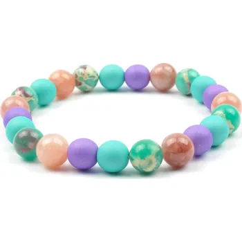 Náramek Moni dámský náramek sluneční kámen jaspis perle matné