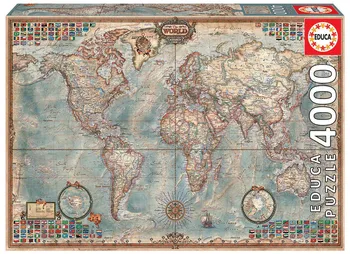 Puzzle Educa Puzzle Historická politická mapa světa 4000 dílků