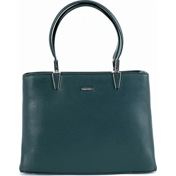 Dámská středně velká dvouoddílová kabelka do ruky David Jones CM5853 zelená | KabelkyproVas.cz