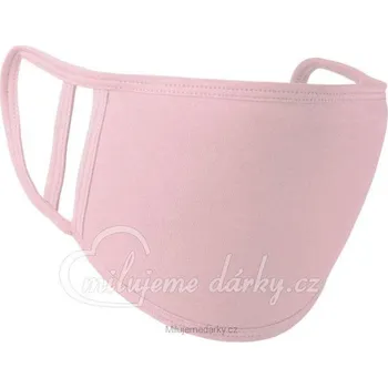 rouška Rouška dvouvrstvá, antibakteriální bavlněný úplet, růžová, s akt.stříbrem, 1 ks