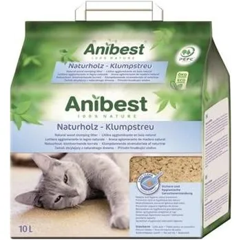 ANIBEST - Hrudkující podestýlka z přírodního dřeva 10 l