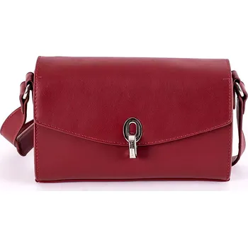 Kabelka Tmavěčervená pevnější crossbody kabelka David Jones 6433-1