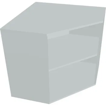 Kancelářský vozík HOBIS skříň vnitřní roh - DRV 2, šedá + doprava zdarma