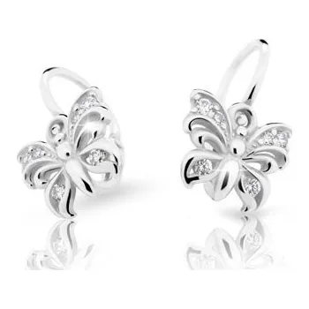 Náušnice Cutie Jewellery Dětské náušnice z bílého zlata C2226B CZ White