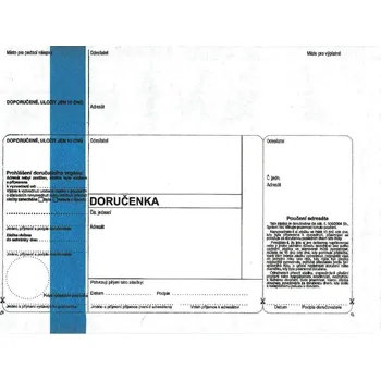 Obálka Doručenka modrá C5 BOWA 229 x 162 ODJ-DZ, správní řád, samolepicí s KP