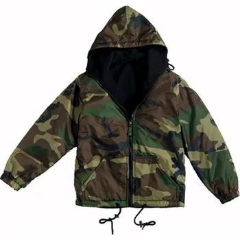 Pánská větrovka ROTHCO bunda oboustranná s kapucí WOODLAND vel.L