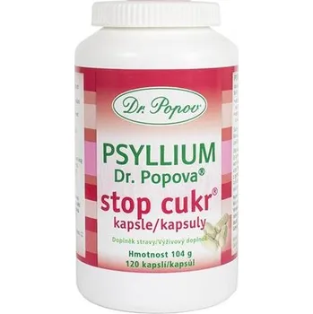 Dr. Popov Psyllium Stop cukr 120 cps.