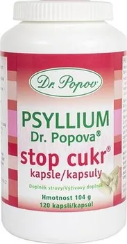Přírodní produkt Dr. Popov Psyllium Stop cukr 120 cps.