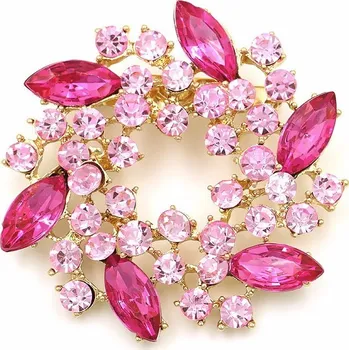 Brož Amparo Miranda® Brož květ XD964 Tmavě růžový