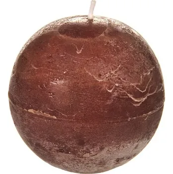 Svíčka Kulatá hnědá nevonná svíčka L - Ø 8,5*8,5 cm/40H