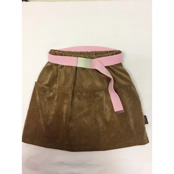 Dívčí sukně Manšestrová sukně s páskem 128/134, velikost 122/128, Barva béžová, Složení materiálu 65% bavlna 35% polyester