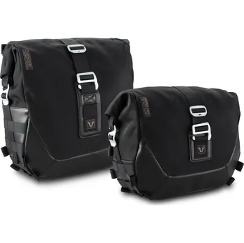 Zavazadlo na motocykl Boční vintage brašny na motocykl SW MOTECH LEGEND GEAR SYSTEM pro DUCATI Scrambler 2014-2020 - BARVA RAŠEN ČERNÁ (Tašky na moto včetně držáků Side bag systems)