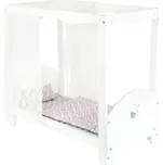 Small foot by Legler Dřevěná postýlka pro panenky s nebesy bílá