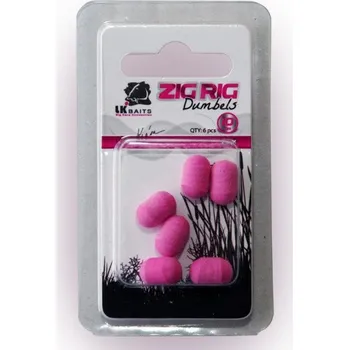 Boilies Pěnová Nástraha LK Baits Zig Rig Dumbels Pop-Up White