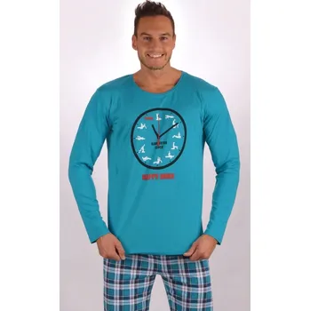 Pánské pyžamo Cool Comics Kamasutra Clock tyrkysové XL