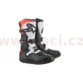 Moto obuv boty TECH TRIAL 2020, ALPINESTARS (černá/šedá/bílá/červená fluo) 39
