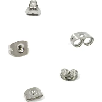 Materiál na výrobu šperku Náušnicové zarážky z chirurgické oceli 6x4,5mm - 1.000Ks