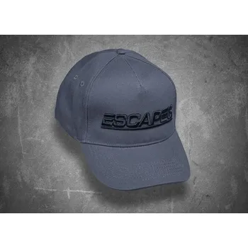 Kšiltovka Kšiltovka se zahnutým kšiltem Escape6 šedá s plastickým černým 3D logem E6