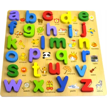Dřevěná hračka Vzdělávací vkládačka ABECEDA