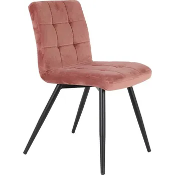 Jídelní židle Sametová starorůžová jídelní židle OLIVE - 44*82*50 cm