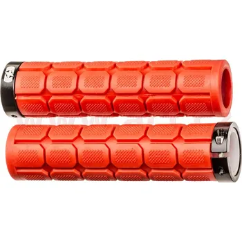 grip gripy LOCK-ON se šroubovacími objímkami a větší tl. úchopu, OXFORD (červené, délka 130mm, 1 pár)