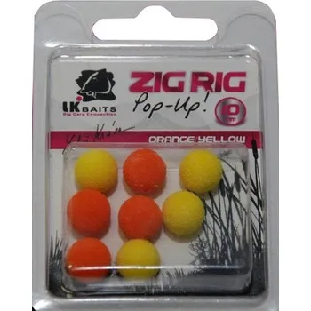 Boilies Pěnové Plovoucí Boilies LK Baits ZIG RIG Pop-Up 10mm Black/Yellow