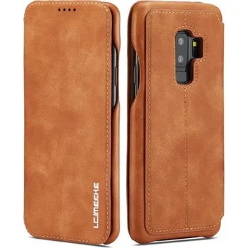 Pouzdro na mobilní telefon LC.Imeeke flipové pouzdro pro Samsung Galaxy S9 Plus - hnědé