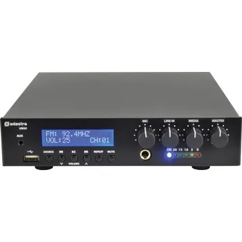 Hi-Fi Zesilovač Adastra UM30, 100V mixážní zesilovač, 30W, BT/MP3/FM