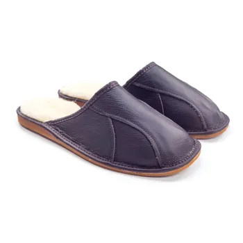 Pánské pantofle Vlnka Manufacture Pánské kožené pantofle s ovčí vlnou, 45