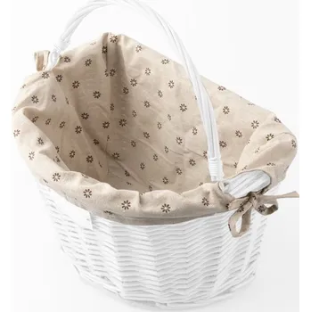 Dekorační potah do proutěného košíku CREDO natural/flower