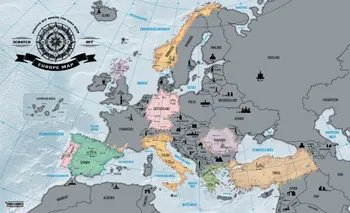 Plakát Kokiska Stírací mapa Evropy Deluxe 87 x 55 cm