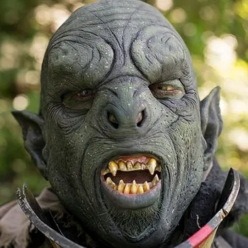 Karnevalový doplněk imago Maska Orčího bijce, barva zelená