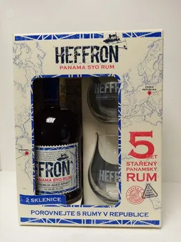 Rum Heffron Panama dárková sada 0,5 l+ 2 skleničky 