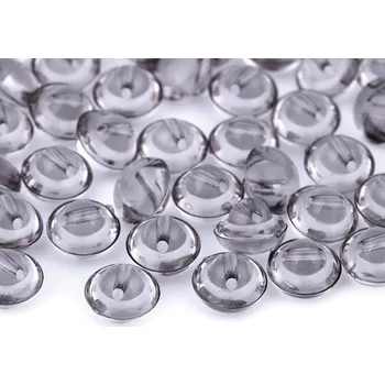 Knoflík Knoflík transparent velikost 10 mm 120542 - šedý, 4