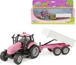 Mikro Trading Traktor s vlečkou růžový