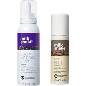 Kosmetická sada Milk Shake SOS Brown Sada - Sprej na odrosty 75 ml + vyživující pěna 100 ml Dárková sada