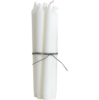 Svícen Bílá svíčka 24 cm - set 5 ks