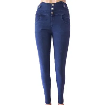 Dámské džíny Elastické džínové kalhoty Barva: Modrá, Velikost: XL/XXL