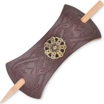 imago Kožená spona do vlasů Valkýra, barva černá