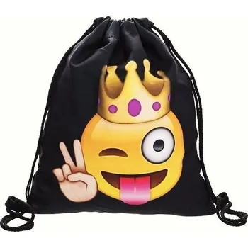Školní sáček Woodrow Gymsack - Vak na záda Emoji King black