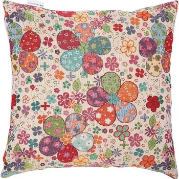 Dekorativní polštářek Dekorační polštář barevné květy, 45x45 cm