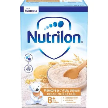 Dětská kaše Nutrilon Obilno-mléčná kaše piškotová 7druhů obilovin 225g 8M+
