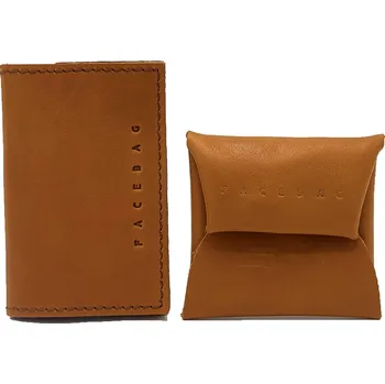 Peněženka Set pouzdra a mincovníku světle hnědá